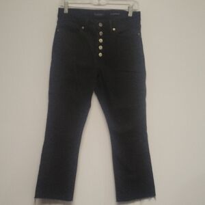 Banana Republic Black Cropped Flare Jeans